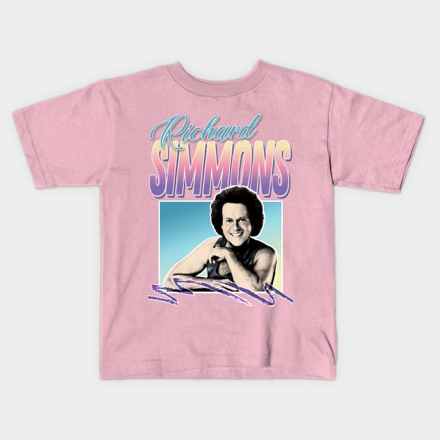 Richard Simmons 80s Styled Tribute Design Kids T-Shirt by DankFutura